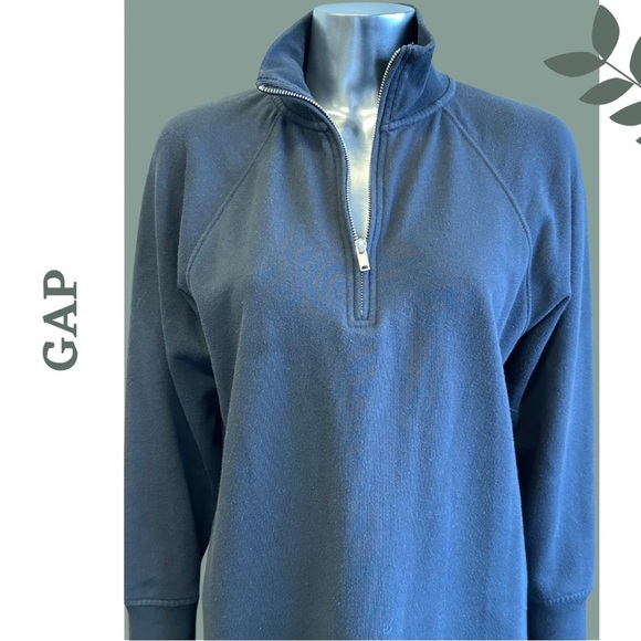 🛍️3/$40 GAP Women's Black Pullover Romper Dress Knit Athleisure Size Extra Small - Picture 5 of 7